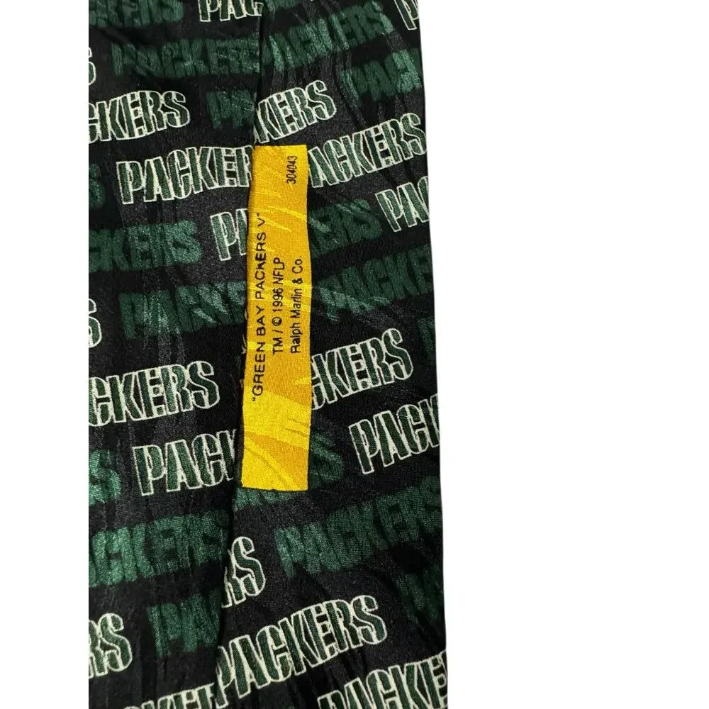 Ralph Marlin RM Sport NFL Green Bay Packers V Logo Helmet Vintage Necktie Silk